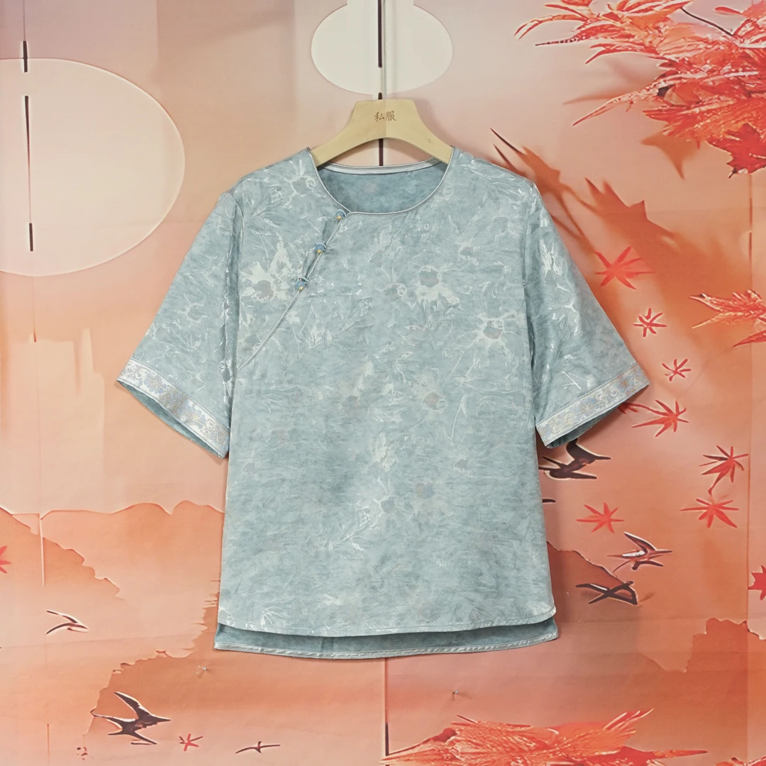 【长乐绸苑】新中式国风复古春季新款小衫（H722）