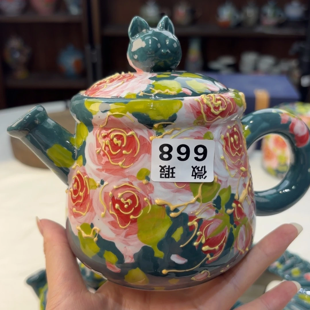 漫*景德镇手绘高温釉下彩陶瓷茶具