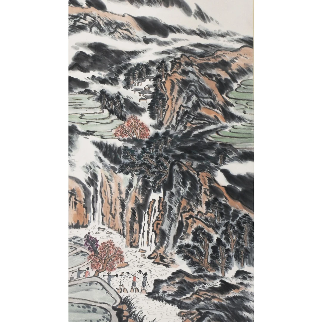 HM5136 陆砥 雁荡山色 95×44cm 纸本立轴