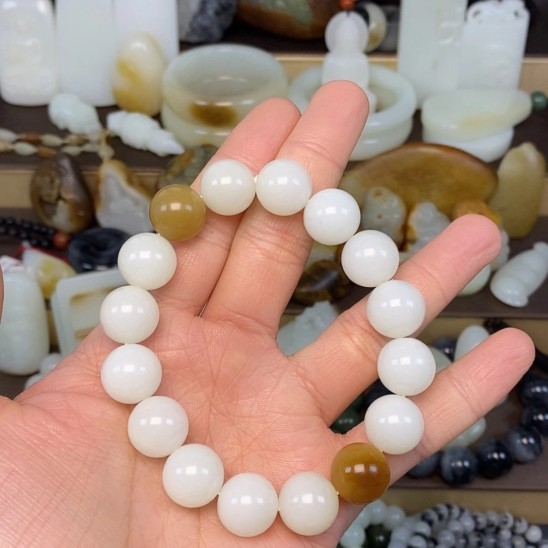 和田玉未镶嵌手串29