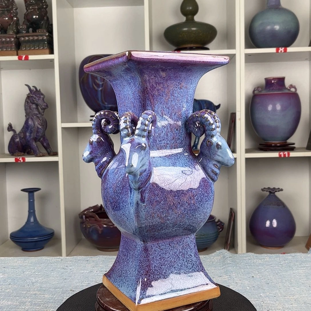 瓷片摆件……四羊方尊……无礼盒