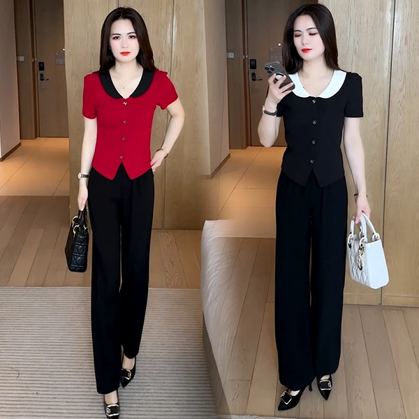 夏装新品2025爆款T恤洋气时尚女神范小衫减龄小众设计感上衣 6530