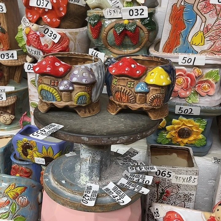 粗陶材质多肉花盆