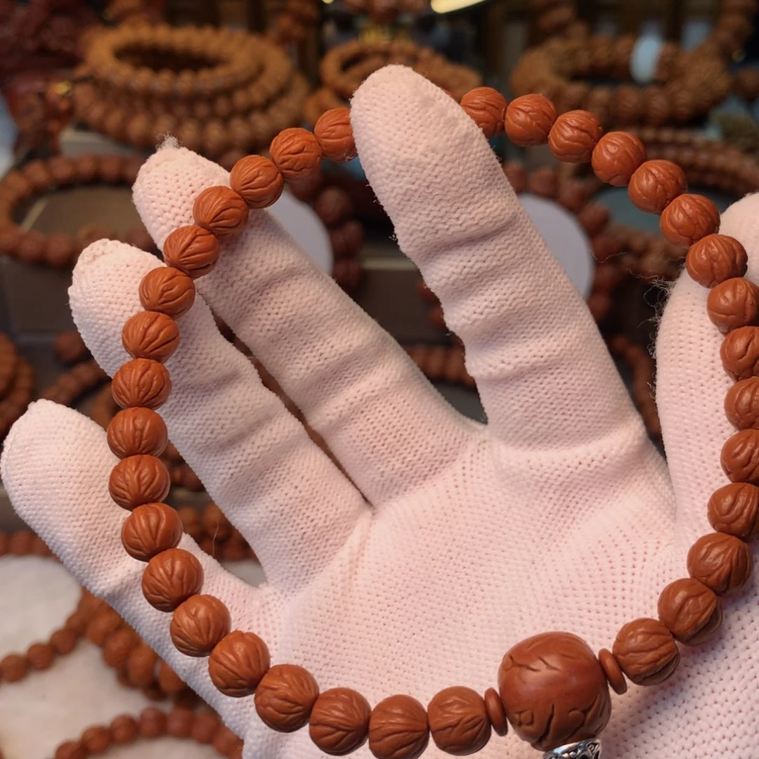 ****桃核手串秦岭龙纹