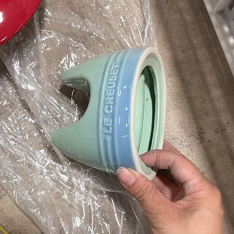 微瑕，不能明火，锅盖架青羽篮