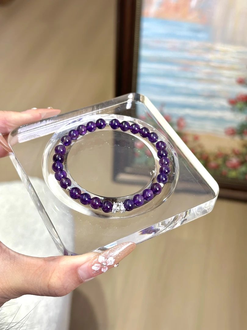 天然紫水晶手串 均微瑕多样性发其一 Z18