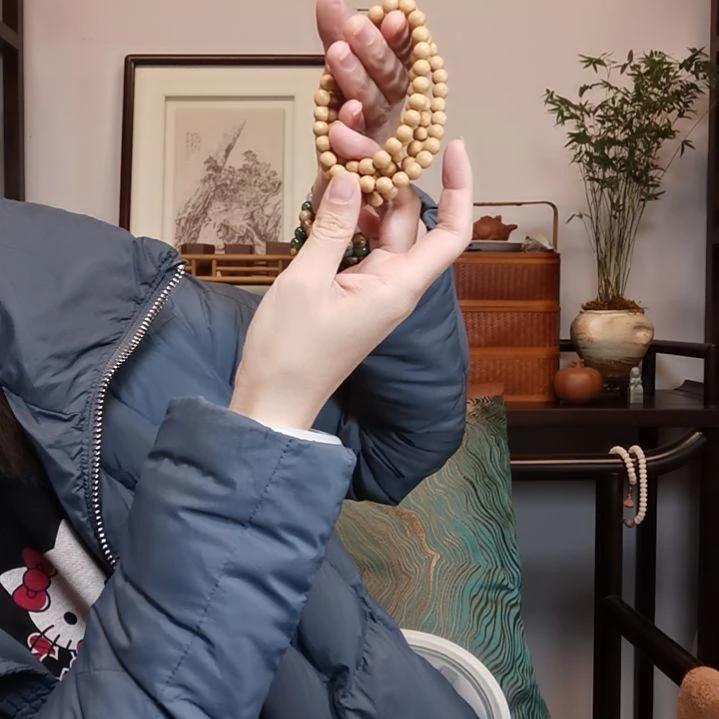 福***寿紫砂茶壶108颗手工串