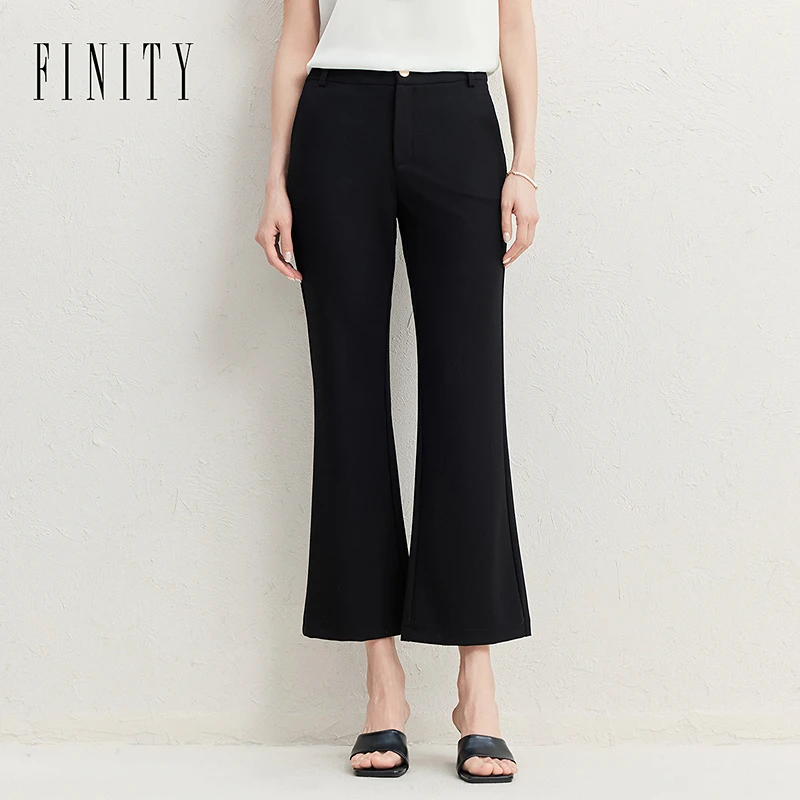 【小熊专属】FINITY 休闲裤新款简约百搭气质通勤长裤 F21Y3D51K5