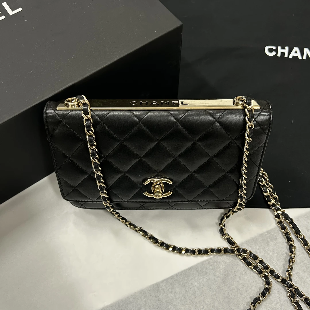 95新 Chanel/香奈儿 多多奢品/香奈儿24开cc链条woc包/98新