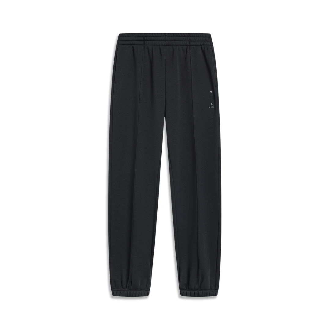 LI-NING/李宁中国文化系列女子束脚加绒保暖宽松卫裤AKLT908-4