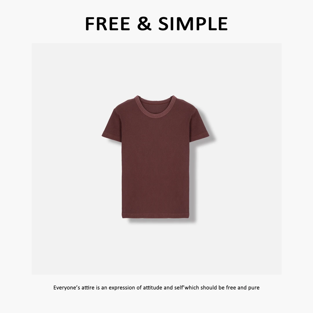 Free&Simple-'软糖T恤‘早春款极简风短袖T恤-YX89