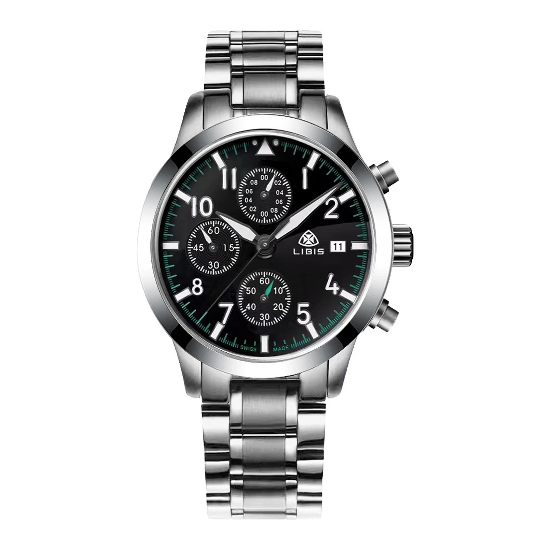 【正品直发】飞行员系列三眼六针全自动男士手表防水夜光百搭a