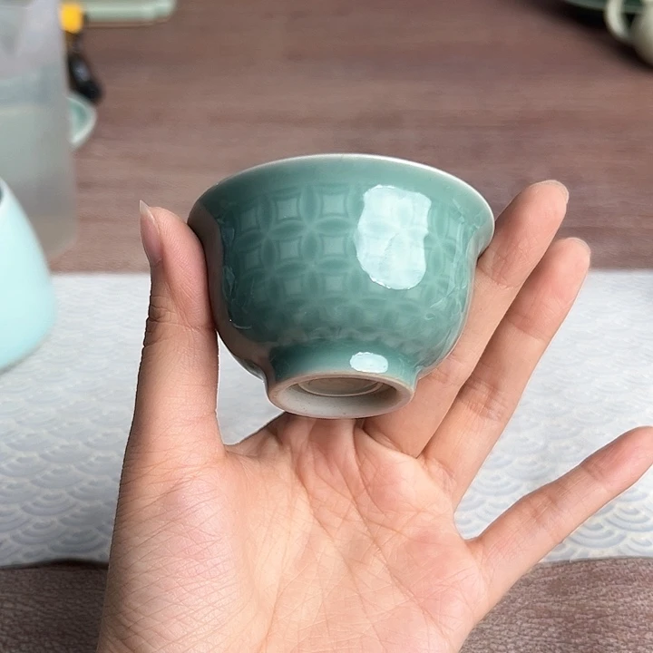 龙泉云间青瓷小米茶器