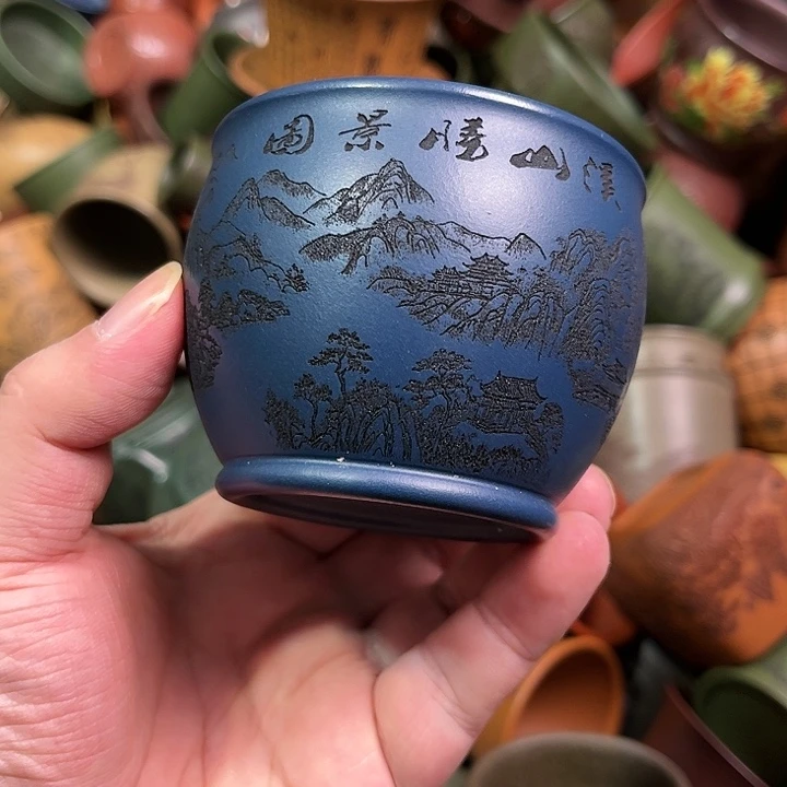 紫砂茶杯全手工紫砂主人杯