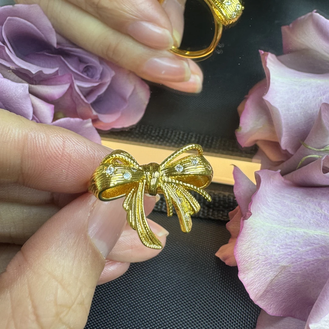 【丁老头甄选】千金蝴蝶结戒指4066