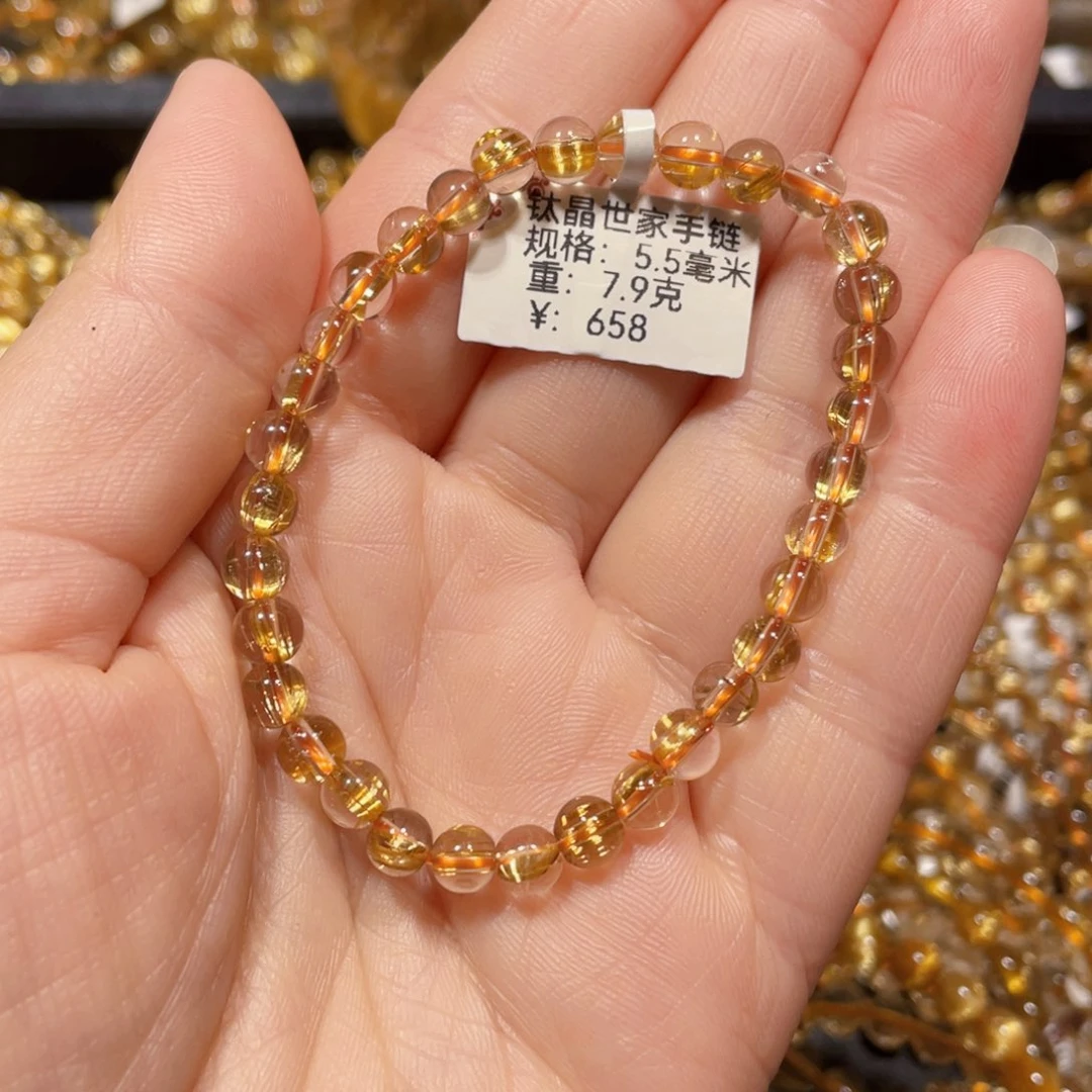 水晶手链未镶嵌无***奶天然水晶手链