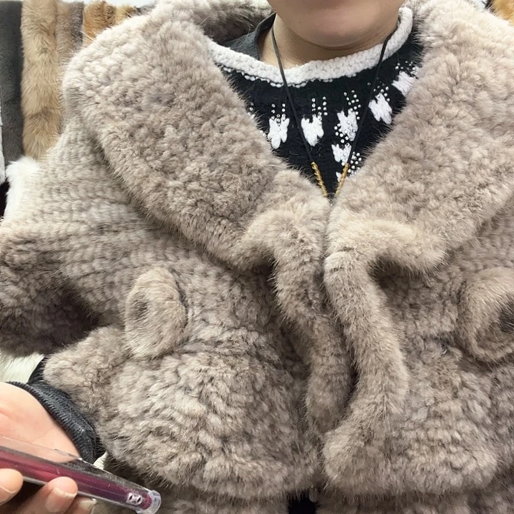 狐狸皮水貂编制披肩