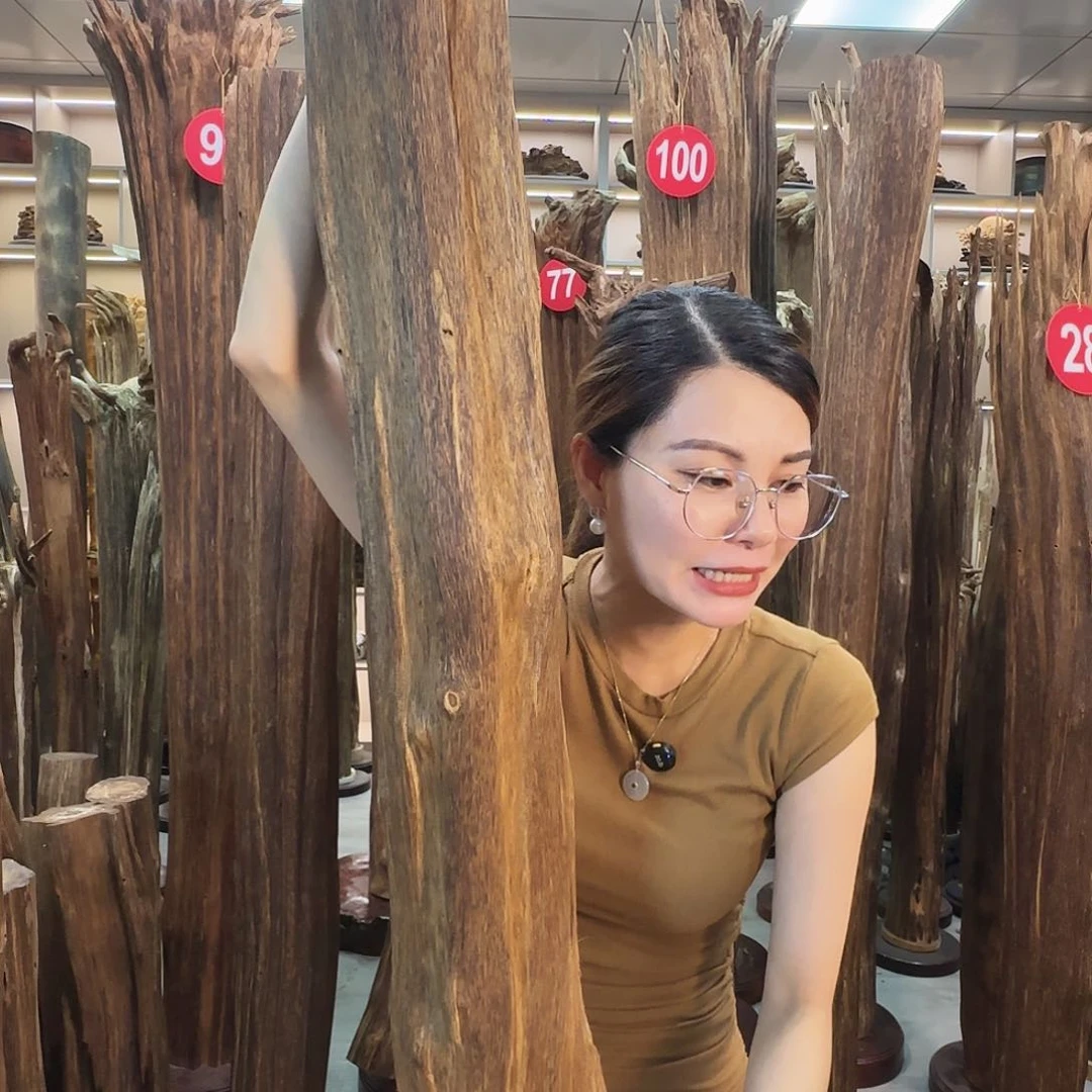 沉香碎屑沉香景**中沉香原料摆件工艺品