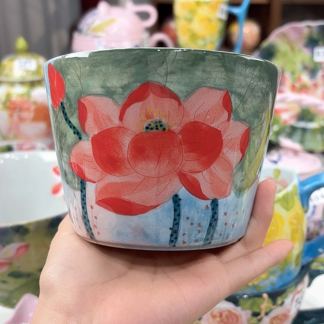景德镇手绘高温釉下彩陶瓷茶具