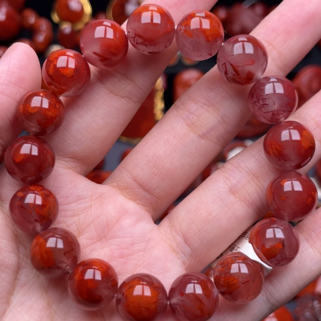 南红玛瑙未镶嵌珠宝奇石12.5mm