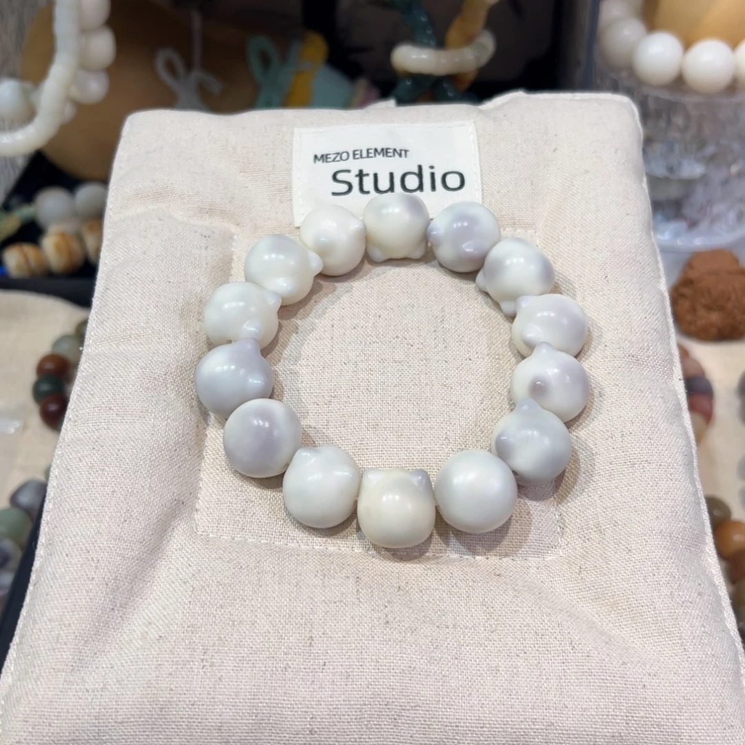 菩提根/象牙果吊坠奶酪猫猫头卡18微瑕