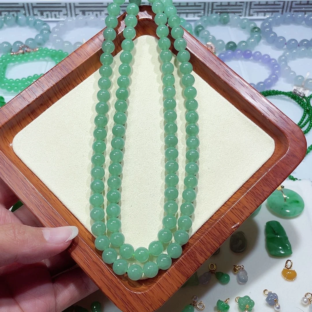 翡翠未镶嵌手链天然缅甸翡翠A货卡7.9