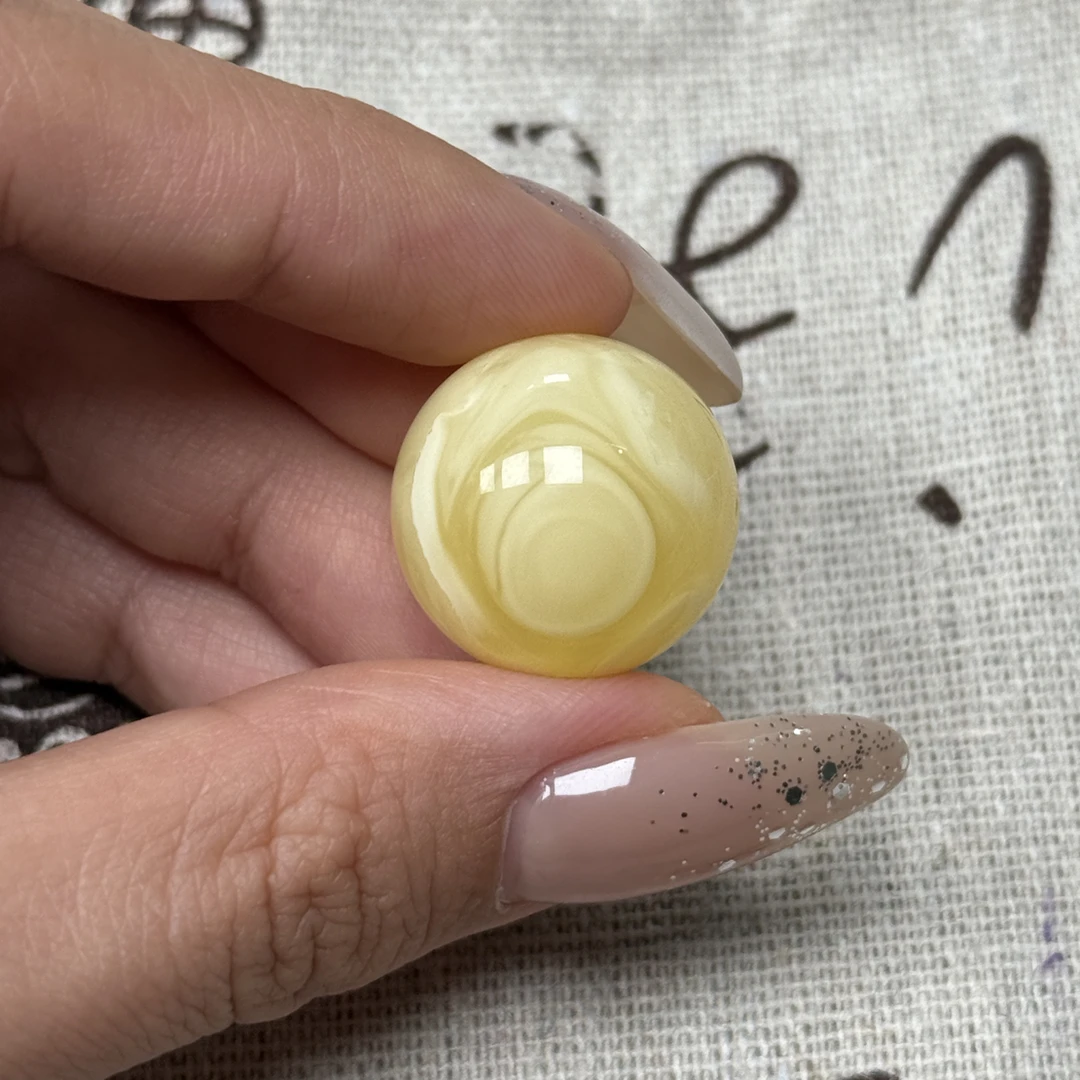 20.2mm 小刘珠宝天然原矿琥珀蜜蜡圆珠
