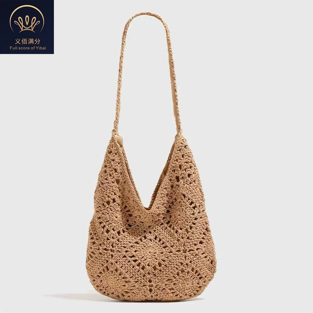 义佰满分手工编织文艺森系大容量单肩包包时尚休闲女士慵懒编织包