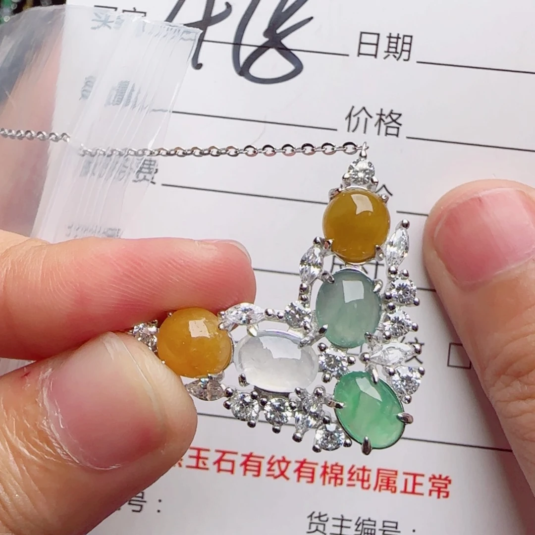 银S925镶嵌戒指翡翠