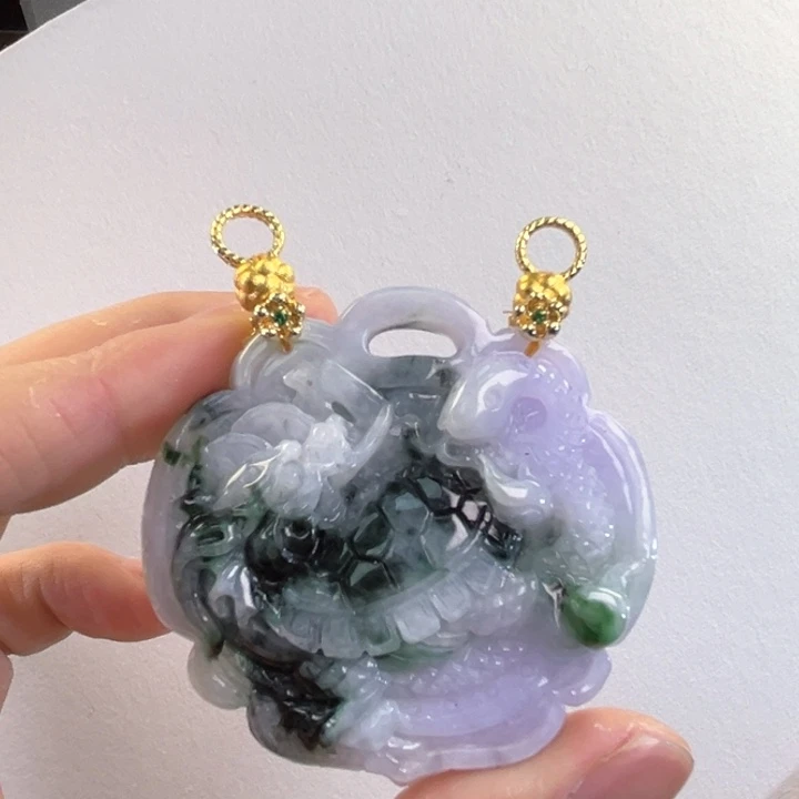 翡翠吊坠(赠链)未镶嵌代编织