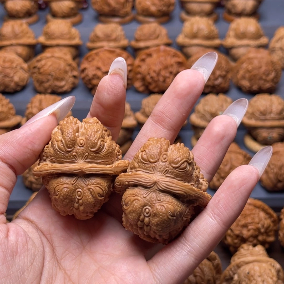 看***山手串/手链核桃四面龙蟾莲花底