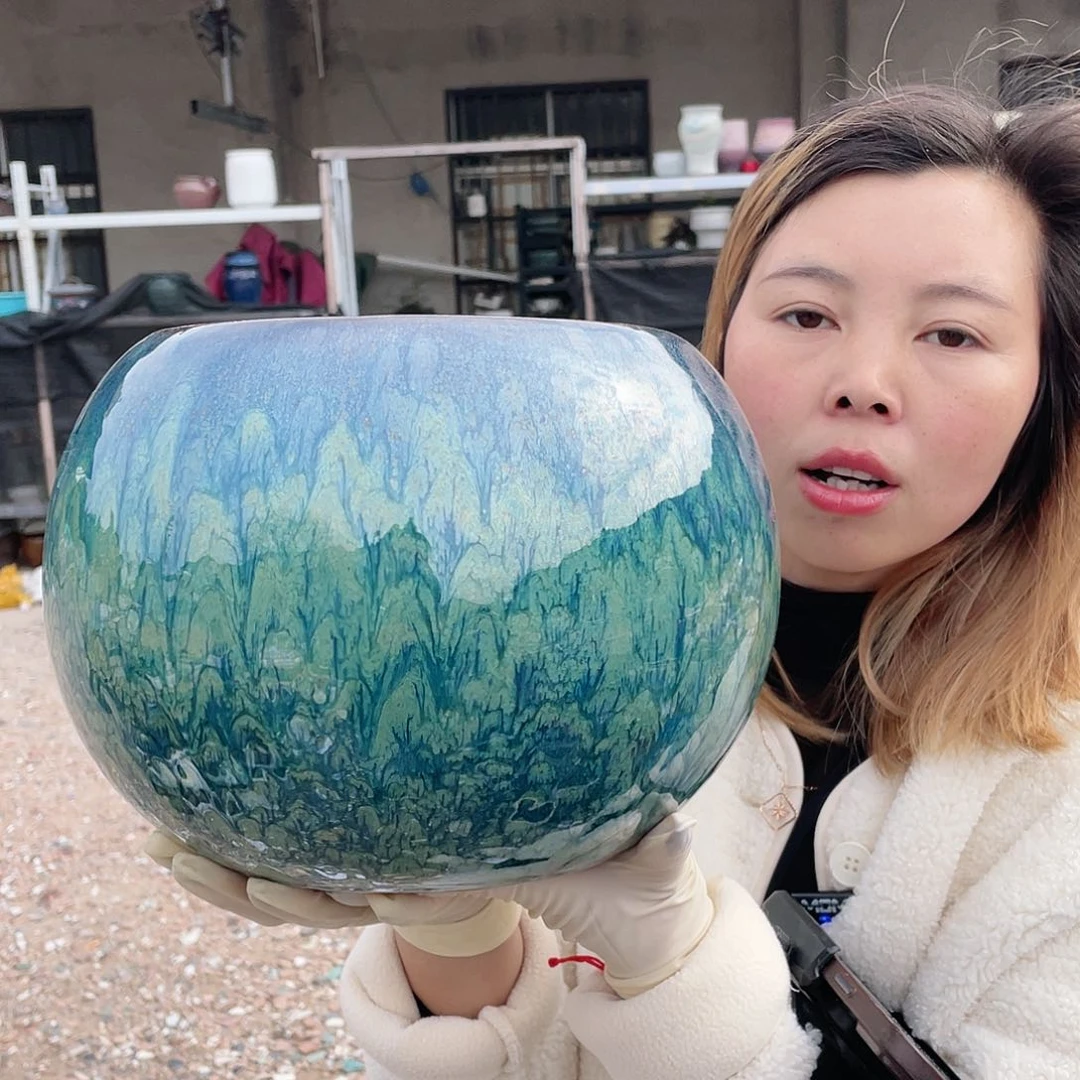 红陶王嫂花盆0125-28