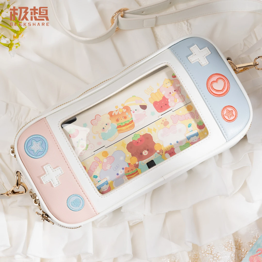 极想 任天堂switch收纳包oled收纳盒多功能斜挎包单肩包可爱少女