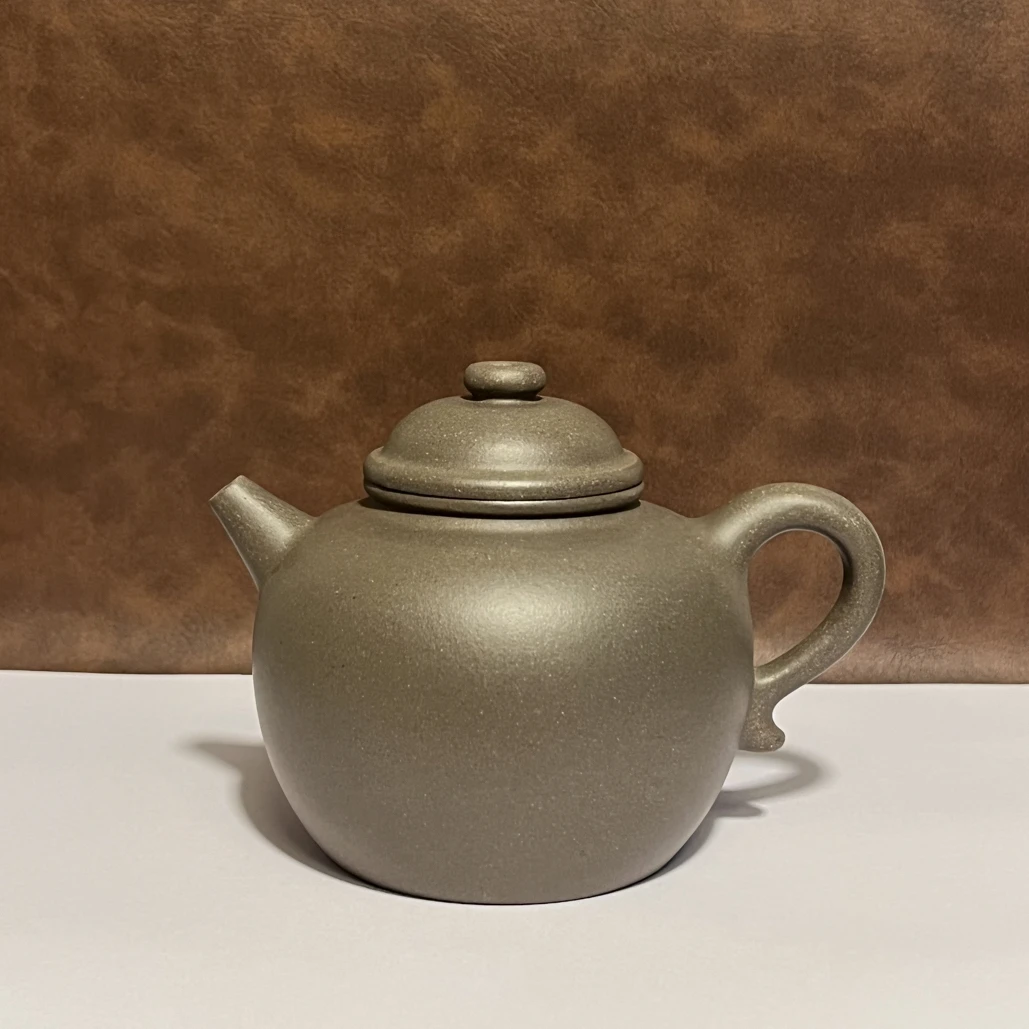 慕 大彬 款 清灰泥 280Cc 圈钮 紫砂壶