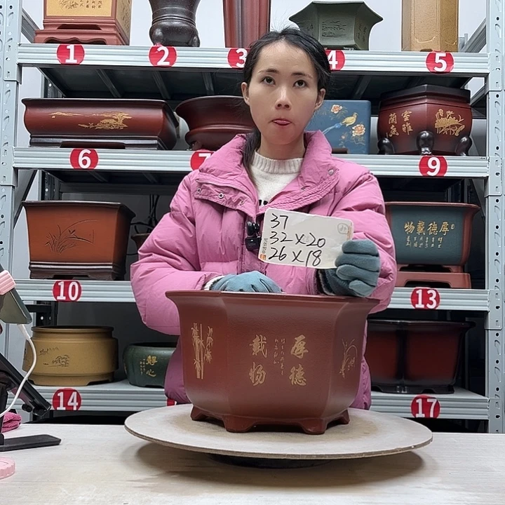 紫砂花盆紫砂花盆