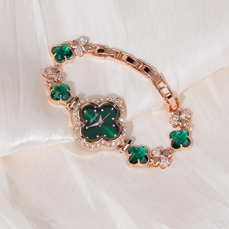 2025新款四叶草手表女士款气质高颜值链式女表七夕情人节生日礼物