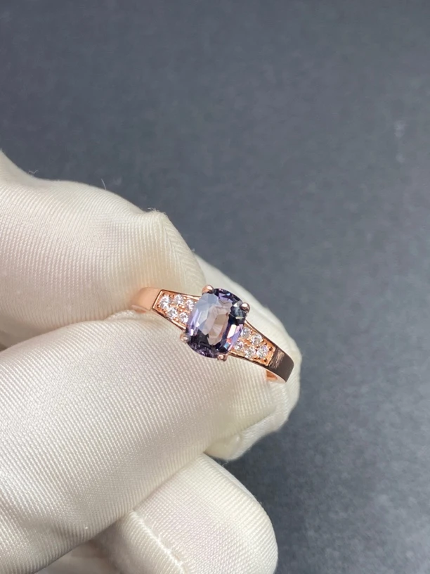 天然尖晶石925银戒指