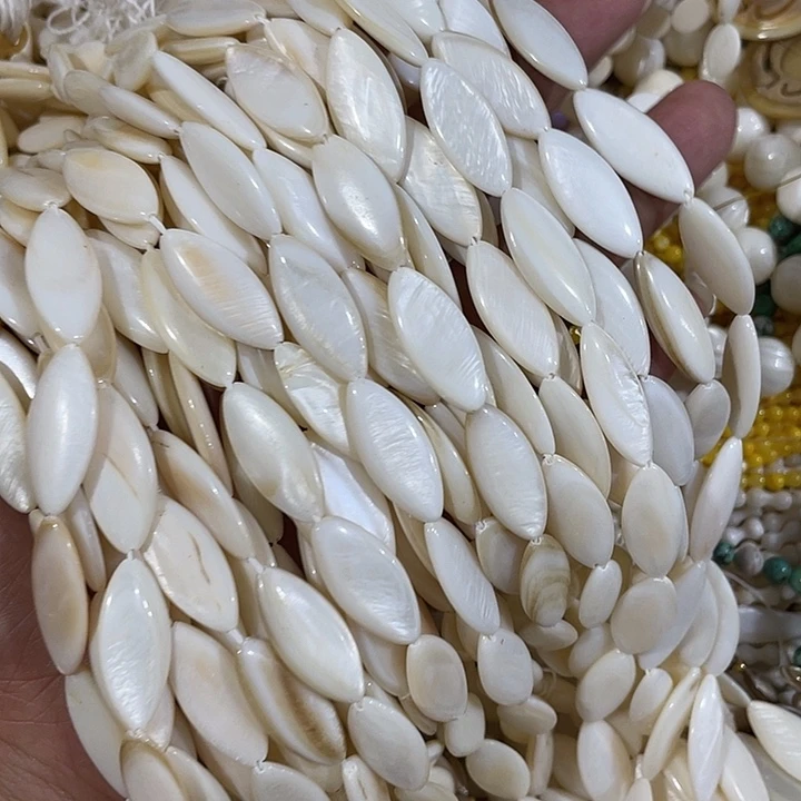 玛瑙/玉髓合金珠宝半成品2条纯天然贝壳马眼配件