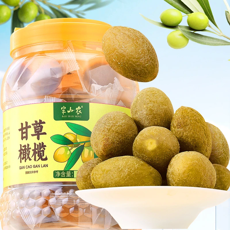半山农 潮汕特产甘草橄榄500g 咸橄榄1斤广东蜜饯果干果脯