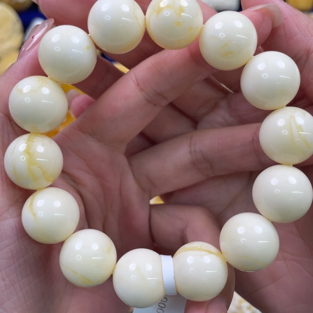 蜜蜡未镶嵌裸石琥珀蜜蜡手串卡16mm