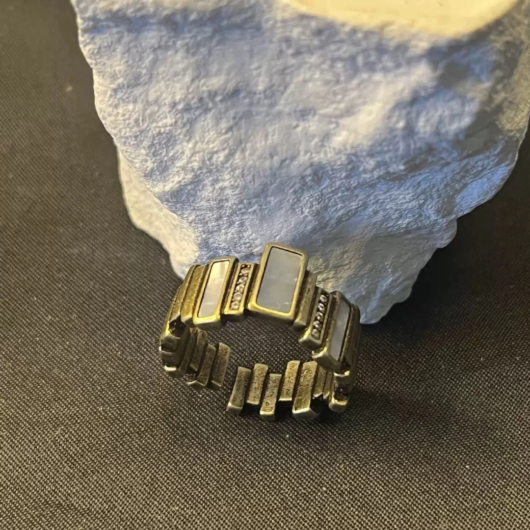 合金戒指 不规则设计款贝壳戒指复古大英系列