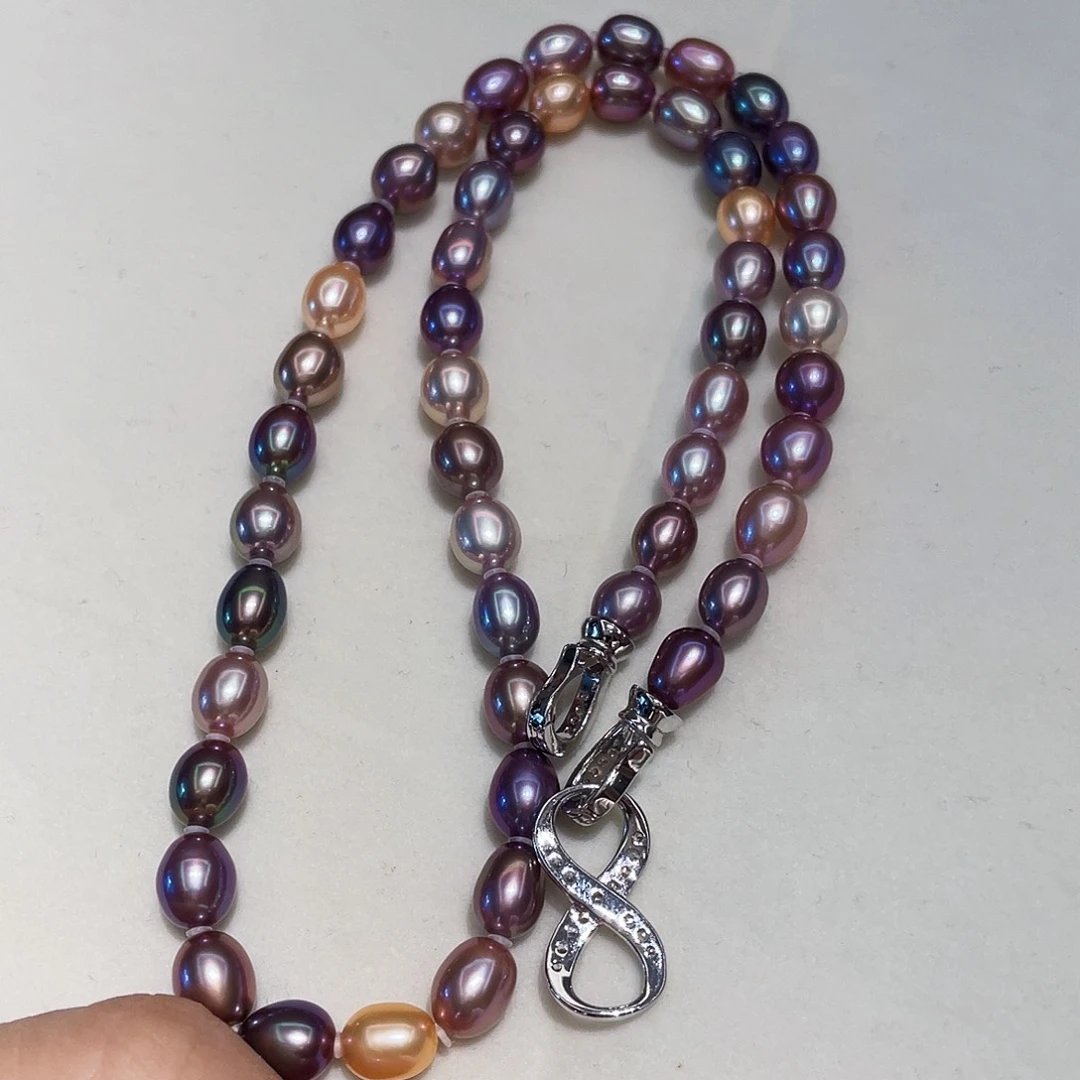 -***⁹淡水珍珠银S925镶嵌颈饰