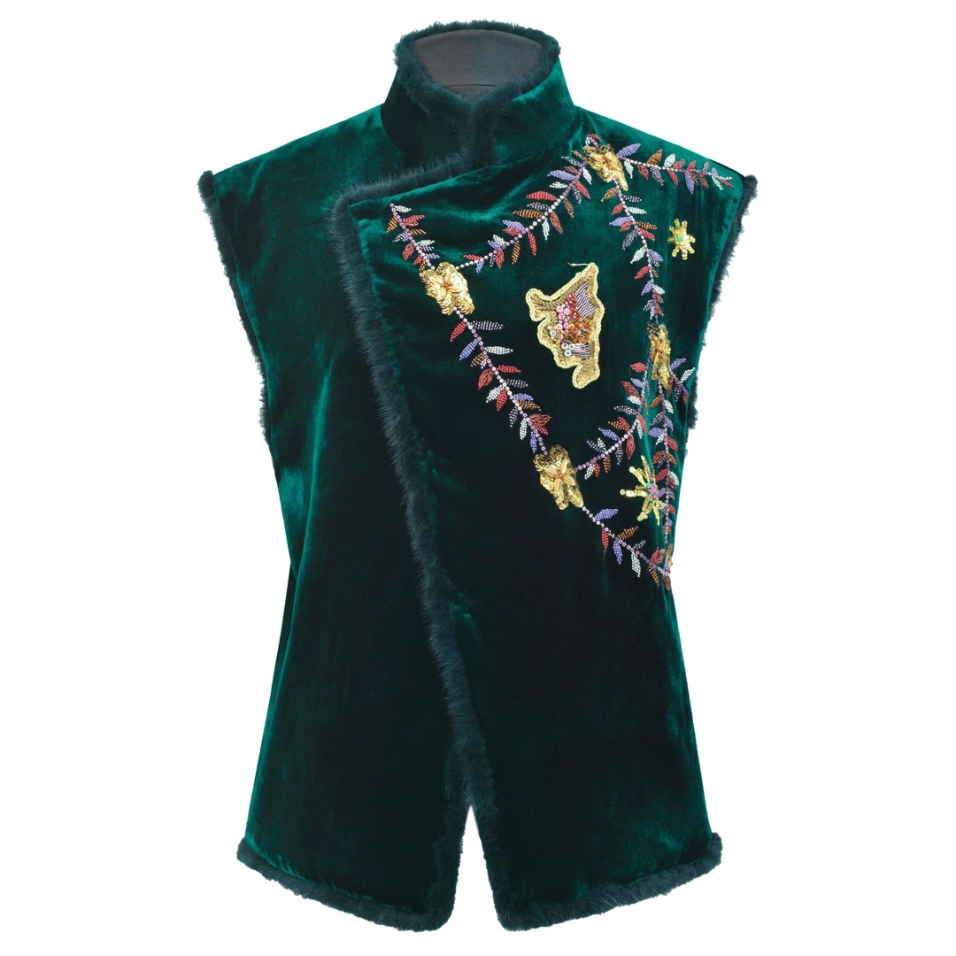 Messential W404墨绿丝绒马甲