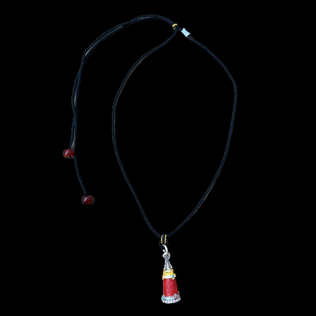 含辰砂工艺品V6958 朱砂项链(佛塔）