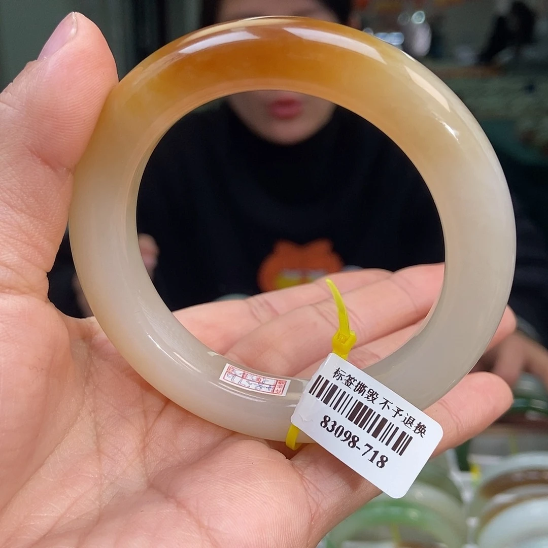 和田玉手镯未镶嵌55