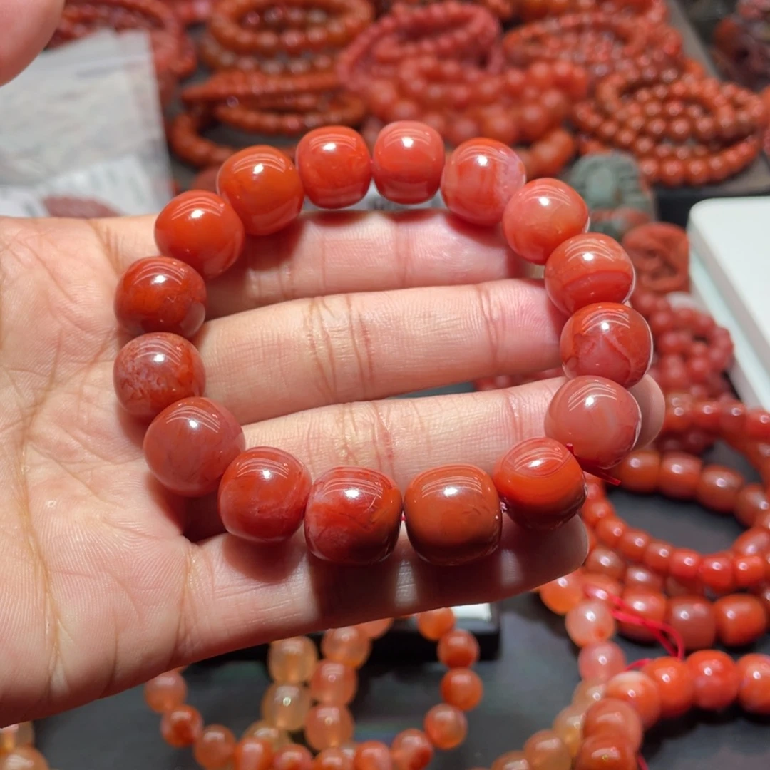 南红玛瑙手链未镶嵌