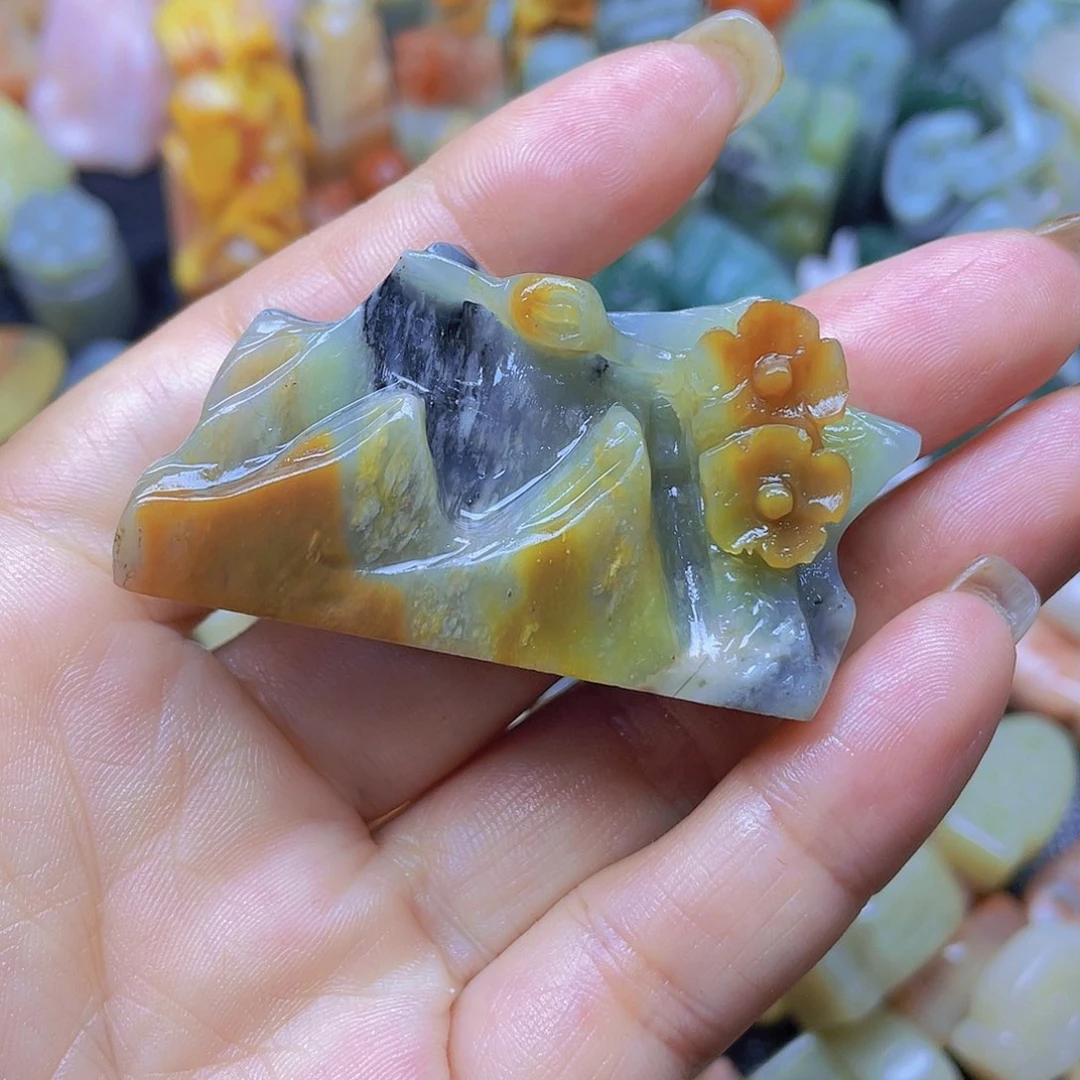 青田石印石花开富贵