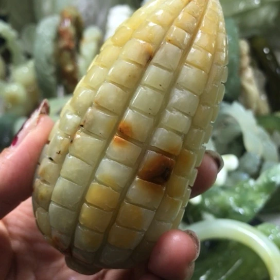 岫玉未镶嵌吊坠手把