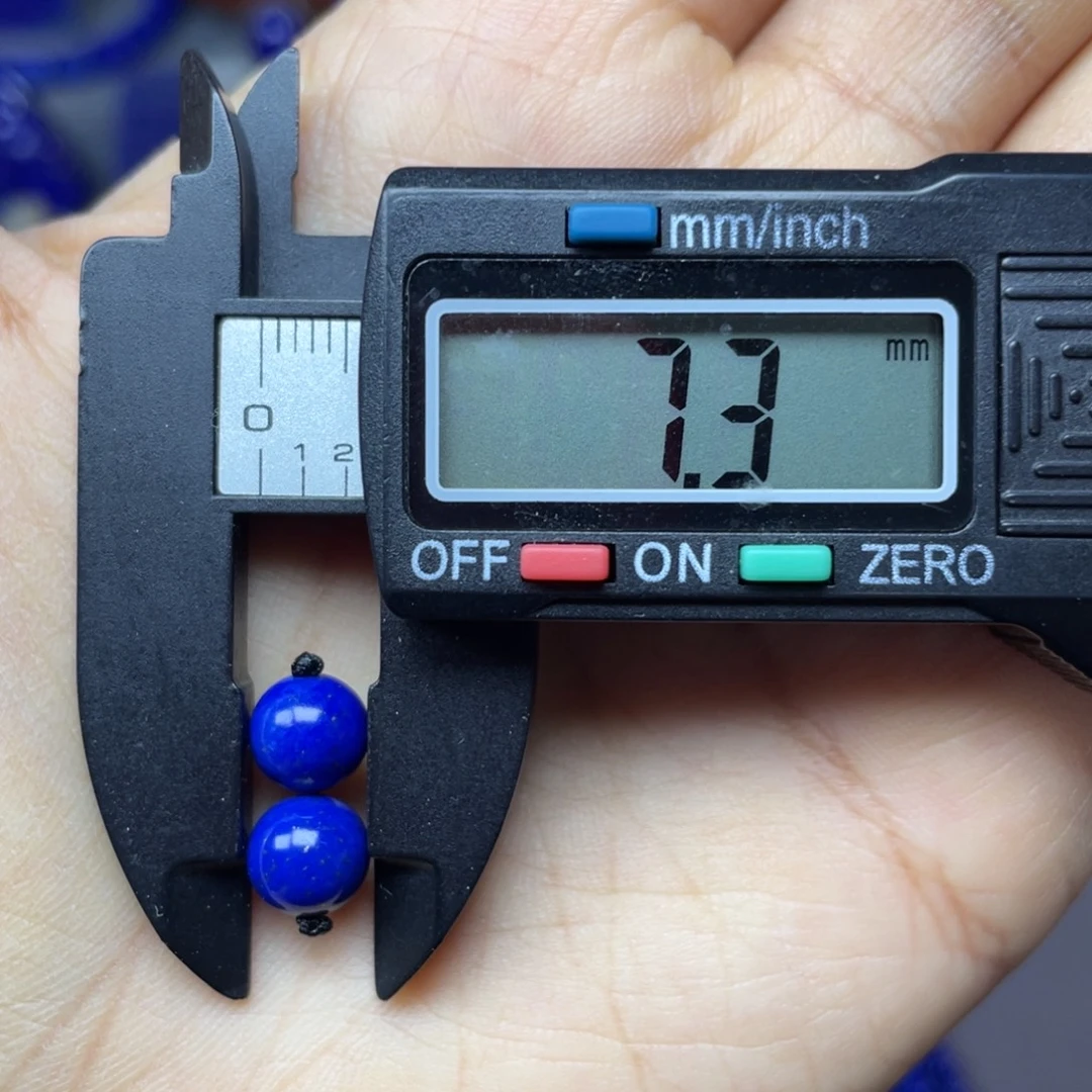 青金石未镶嵌7mm对珠配饰