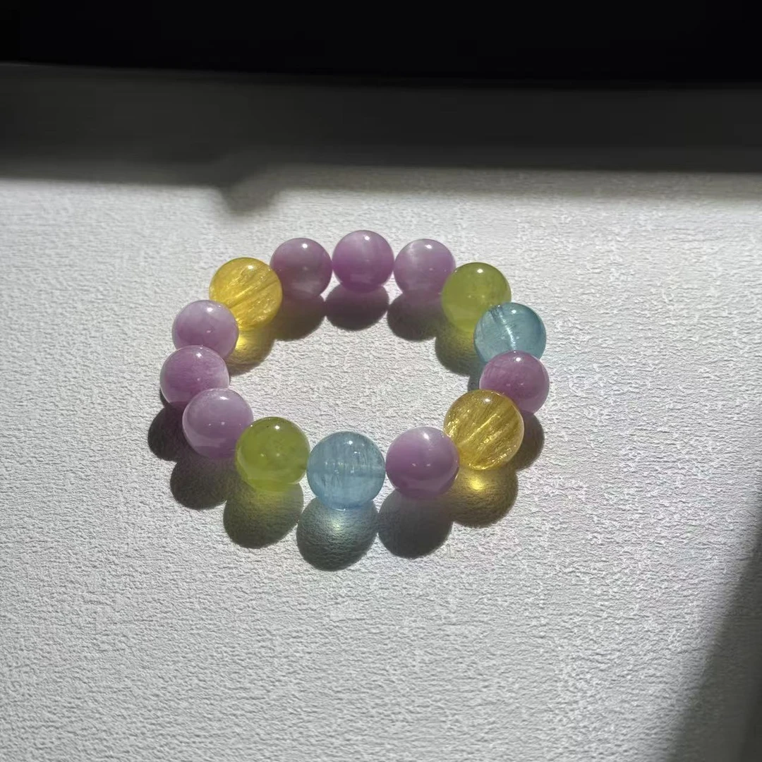 水晶手链 白绿紫 14-15mm手链A145